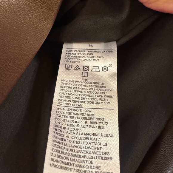 Banana Republic Factory Brown Vegan Leather Mini Skirt - Picture 5 of 5